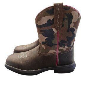 Ariat Anthem Shortie Myra Cowboy Boots Brown Bomber Casually Camo 9.5B Western